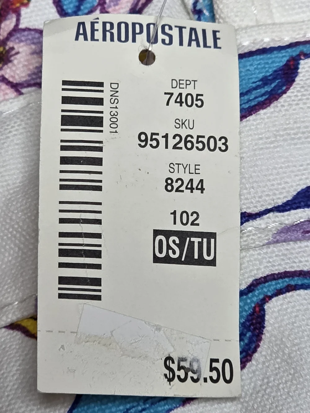 Aeropostale Floral AOP Canvas Drawstring Backpack 2015 *NWT READ